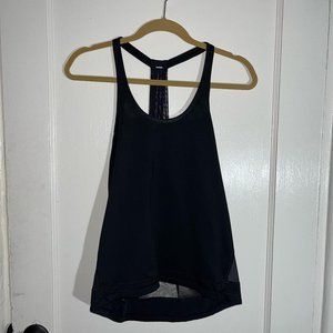 lululemon Women's mesh back Black Tank Top; size medium